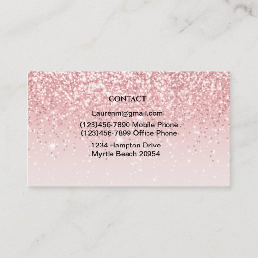 Carte de visite d'infirmière inscrit à Parties sci (Dos)