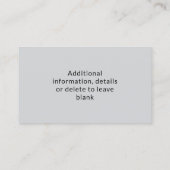 Carte de visite d'infirmière RN, LVN, LPN, aide-so (Dos)