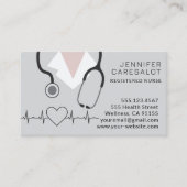 Carte de visite d'infirmière RN, LVN, LPN, aide-so (Devant)