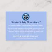 Carte de visite d'information d'académie d'échappé (Dos)