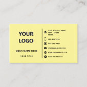 Carte de visite d'informations de code QR du logo (Devant)