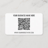 Carte de visite d'informations de code QR personna (Devant)