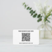 Carte de visite d'informations de code QR personna (Debout devant)