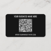 Carte de visite d'informations de code QR personna (Dos)