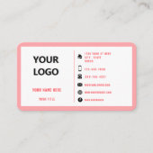 Carte de visite d'informations sur le logo personn (Devant)