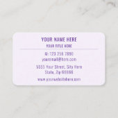 Carte de visite d'informations sur le nom du logo  (Devant)