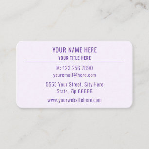 Carte de visite d'informations sur le nom du logo 