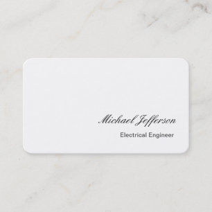 Carte de visite d'ingénieur électrique blanc arron