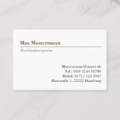 Carte de visite d'ingénieur mécanicien (Devant)