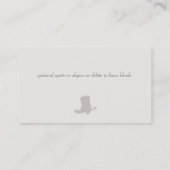 Carte de visite d'initialisation Cowboy (Dos)