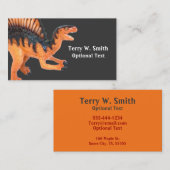 Carte de visite Dinosaur Orange (Devant / Derrière)