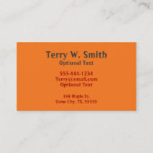 Carte de visite Dinosaur Orange (Dos)