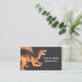 Carte de visite Dinosaur Orange (Debout devant)