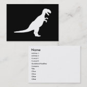 Carte De Visite Dinosaure blanc (Devant / Derrière)