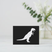 Carte De Visite Dinosaure blanc (Debout devant)