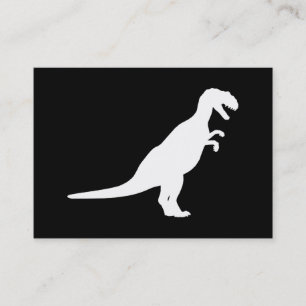 Carte De Visite Dinosaure blanc
