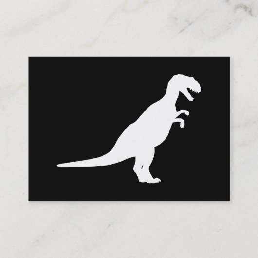 Carte De Visite Dinosaure blanc (Devant)