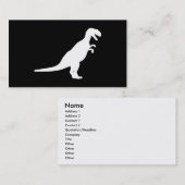 Carte De Visite Dinosaure blanc (Devant / Derrière)