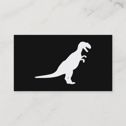Carte De Visite Dinosaure blanc (Devant)
