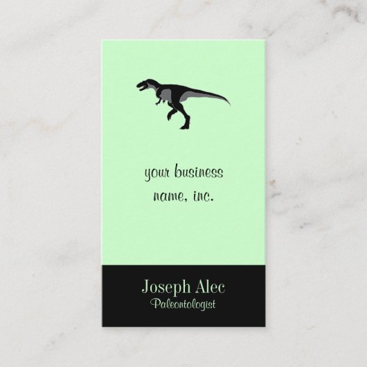 Carte De Visite Dinosaure d'Alectrosaurus (Devant)