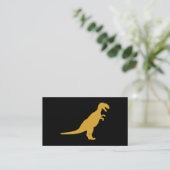 Carte De Visite Dinosaure jaune (Debout devant)