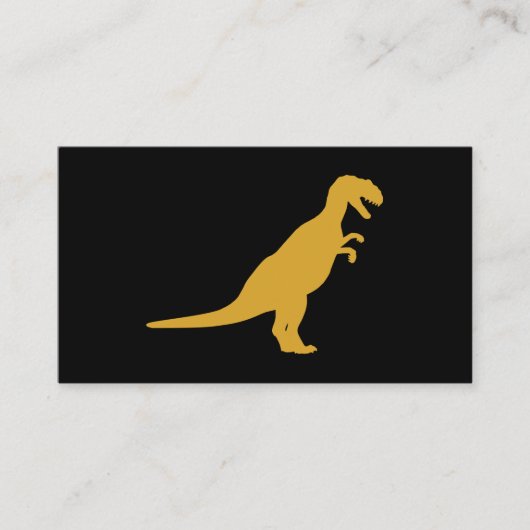 Carte De Visite Dinosaure jaune (Devant)