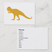 Carte De Visite Dinosaure jaune (Devant / Derrière)
