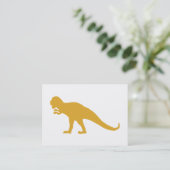 Carte De Visite Dinosaure jaune (Debout devant)