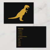 Carte De Visite Dinosaure jaune (Devant / Derrière)