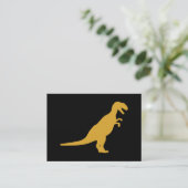 Carte De Visite Dinosaure jaune (Debout devant)