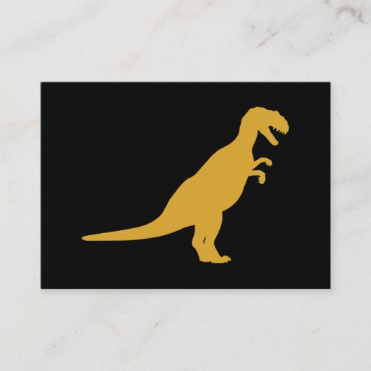 Carte De Visite Dinosaure jaune (Devant)
