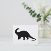 Carte De Visite Dinosaure noir (Debout devant)