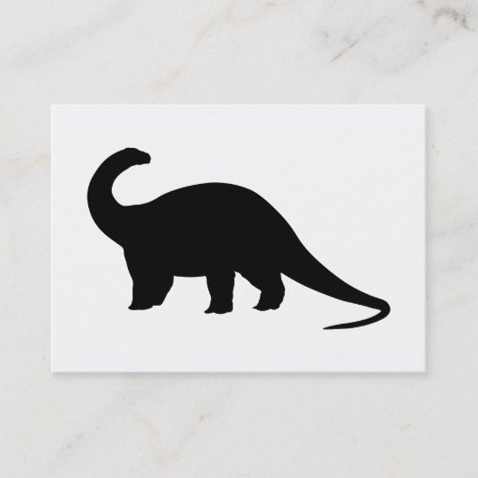 Carte De Visite Dinosaure noir (Devant)