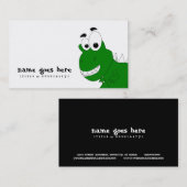 Carte De Visite dinosaure vert (Devant / Derrière)