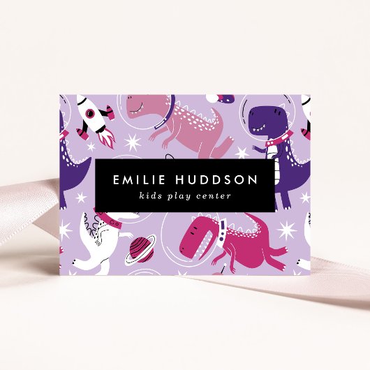 Carte De Visite Dinosaures de l'espace, Centre de jeux pour enfant