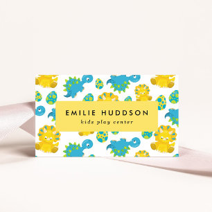 Carte De Visite Dinosaures mignons, Centre de jeux pour enfants, C