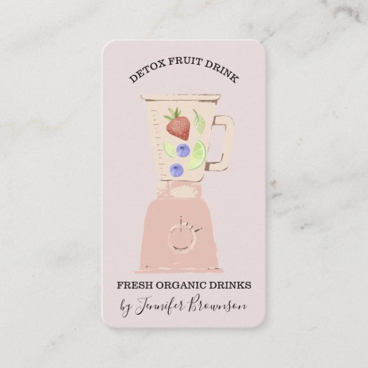 Carte De Visite Dinox rose Fruits frais Boire Blender (Devant)
