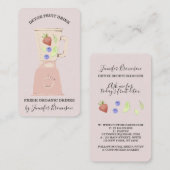 Carte De Visite Dinox rose Fruits frais Boire Blender (Devant / Derrière)