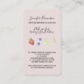 Carte De Visite Dinox rose Fruits frais Boire Blender (Dos)