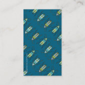 Carte de visite d'insecte entomologiste bleu et bl (Dos)