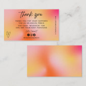 Carte de visite d'insertion multimédia orange (Devant / Derrière)