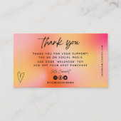 Carte de visite d'insertion multimédia orange (Devant)