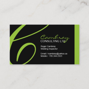 Carte de visite d'inspecteur de soudure