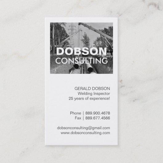 Carte de visite d'inspecteur de soudure (Devant)