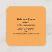 Carte de visite d'inspiration rétro (Dos)