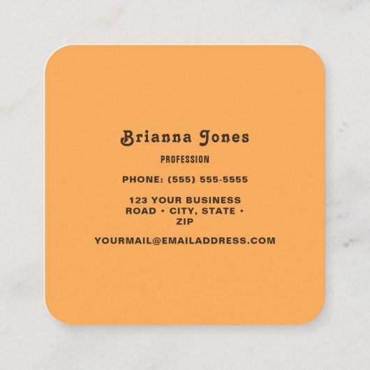 Carte de visite d'inspiration rétro (Dos)