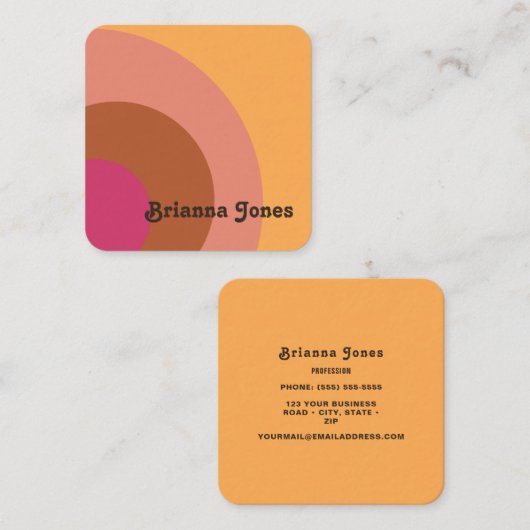 Carte de visite d'inspiration rétro (Devant / Derrière)