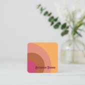 Carte de visite d'inspiration rétro (Debout devant)