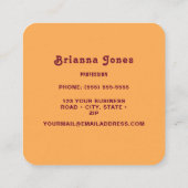 Carte de visite d'inspiration rétro (Dos)