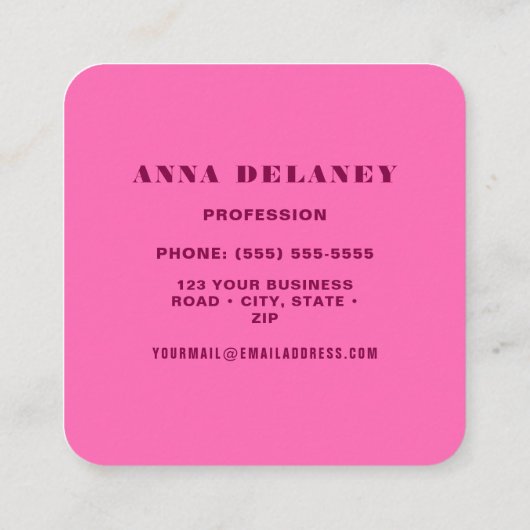 Carte de visite d'inspiration rétro (Dos)